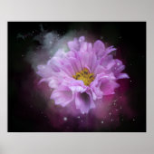 Poster Belle Fleur Rose minimaliste (Devant)