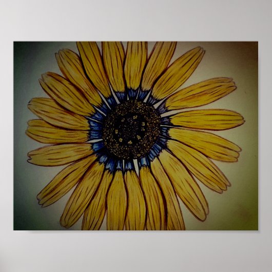 Poster Belle Fleur Sketched à la main (Devant)