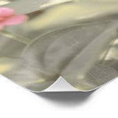 Poster Belle florale Fleur Rose Clair (Coin)