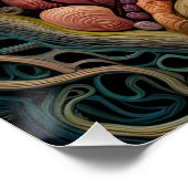 Poster Belle Florale Victorienne Élégante Jolie Fleurs (Coin)