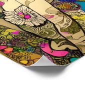 Poster Belle Floralpunk Balinese fille (Coin)