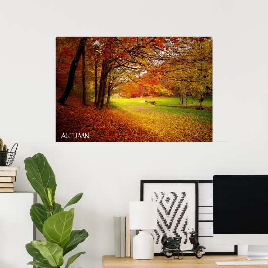 Poster Belle forêt d'automne (Bureau à domicile)