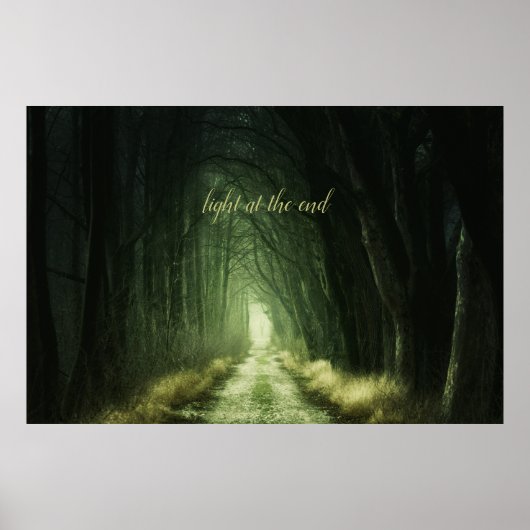 Poster Belle forêt foncée verte (Devant)