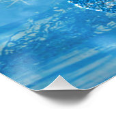 Poster Belle Glittery Blue Music Note Treble Clef (Coin)