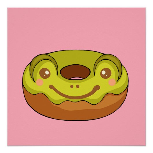 Poster Belle grenouille Matcha (Devant)