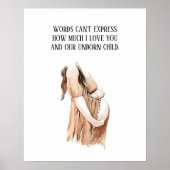 Poster Belle Grossesse Femme Cadeau Avec Citation Romanti (Devant)