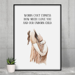 Poster Belle Grossesse Femme Cadeau Avec Citation Romanti