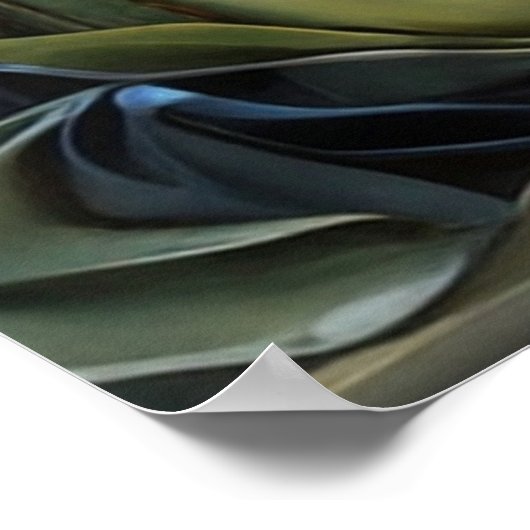 Poster Belle grue imitation papier japonais (Coin)