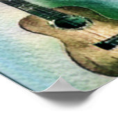 Poster Belle guitare acoustique (Coin)