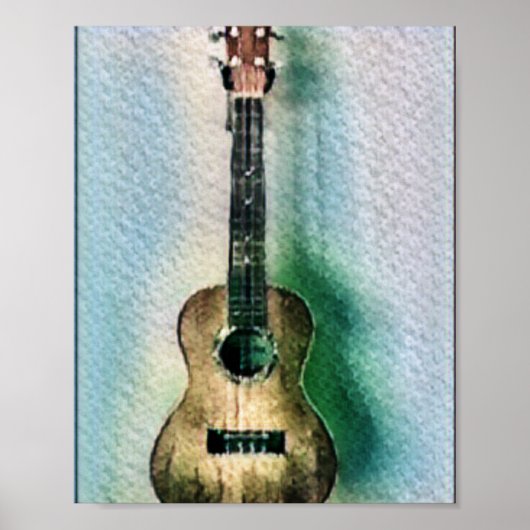 Poster Belle guitare acoustique (Devant)