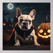 Poster Belle Halloween Chien Français Chien Chien Chien C (Devant)