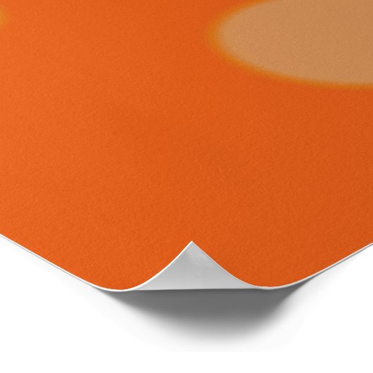 Poster Belle Halloween Ghost & Citrouille sur Orange (Coin)