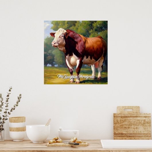Poster Belle Hereford Bull (Cuisine)