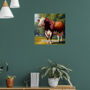 Poster Belle Hereford Bull
