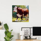 Poster Belle Hereford Bull (Bureau à domicile)