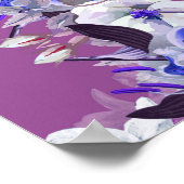 Poster Belle huile Peint Fleurs et Branches Minuscule Fl (Coin)