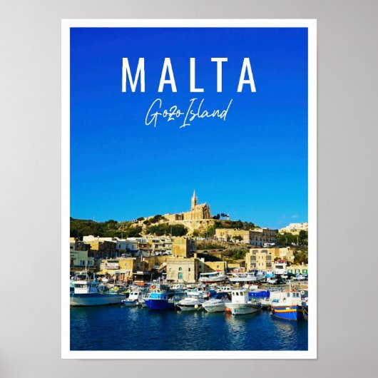 Poster Belle île de Gozo Malte (Devant)