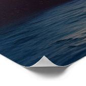 Poster Belle île tropicale vue océan palmiers (Coin)