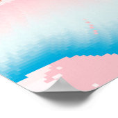 Poster Belle illustration avec du flamant rose dessiné et (Coin)