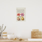 Poster Belle illustration botanique Vintage (Cuisine)