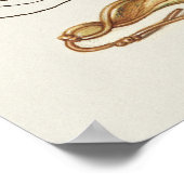 Poster Belle illustration botanique Vintage (Coin)