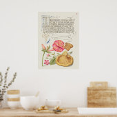 Poster Belle illustration botanique Vintage (Cuisine)