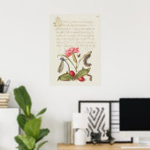 Poster Belle illustration botanique Vintage (Bureau à domicile)