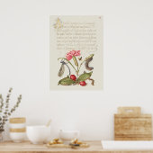 Poster Belle illustration botanique Vintage (Cuisine)