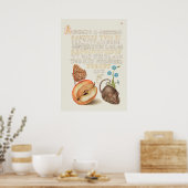 Poster Belle illustration botanique Vintage (Cuisine)