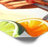 Poster Belle illustration de femme rétro (Coin)