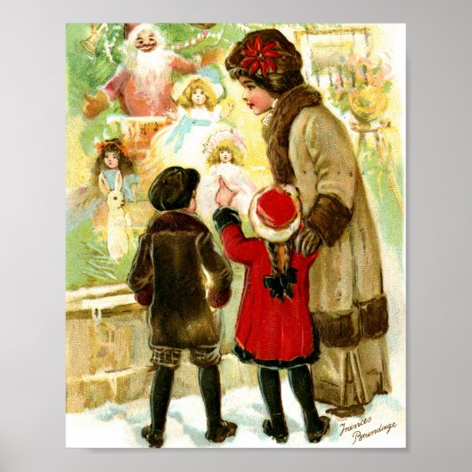 Poster Belle illustration de Noël Vintage (Devant)