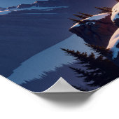 Poster Belle illustration du paysage de montagne (Coin)