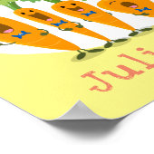 Poster Belle illustration du quatuor de carottes à carott (Coin)