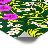 Poster Belle illustration d'un motif de flux violet (Coin)