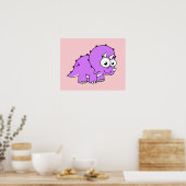 Poster Belle Illustration D'Un Tricératops. (Cuisine)