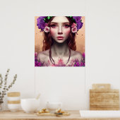 Poster Belle Imaginaire Enchantress Art AI (Cuisine)