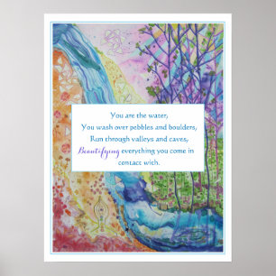 Poster Belle Inspiration Zen Chakra Energy Flow Yoga