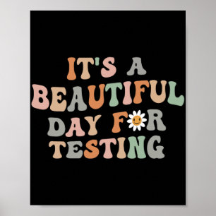 Poster Belle journée de test Jour de test Enseignant Supe