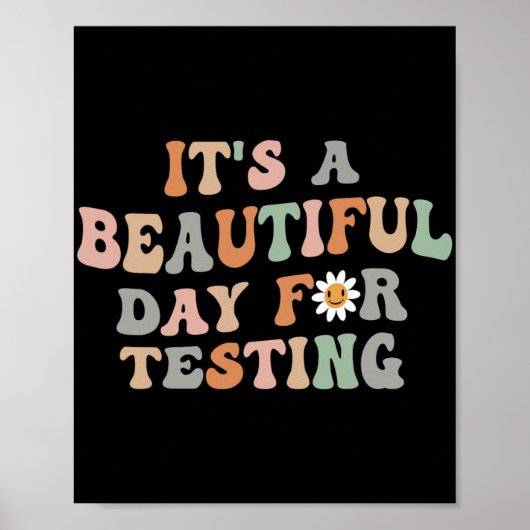 Poster Belle journée de test Jour de test Enseignant Supe (Devant)