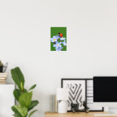Poster Belle Ladybug sur Forget-me-not (Bureau à domicile)