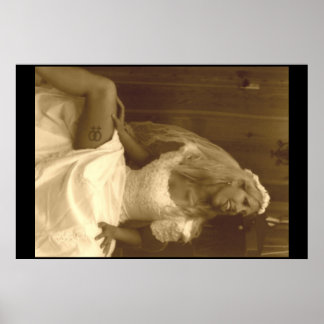 Poster Belle Lesbienne en robe Mariage 02