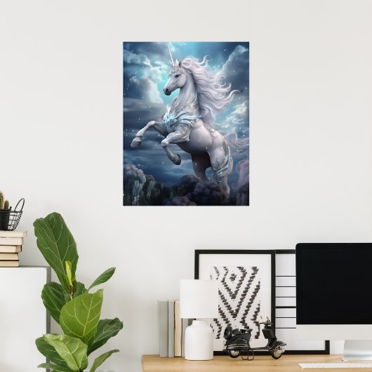 Poster Belle licorne (Bureau à domicile)