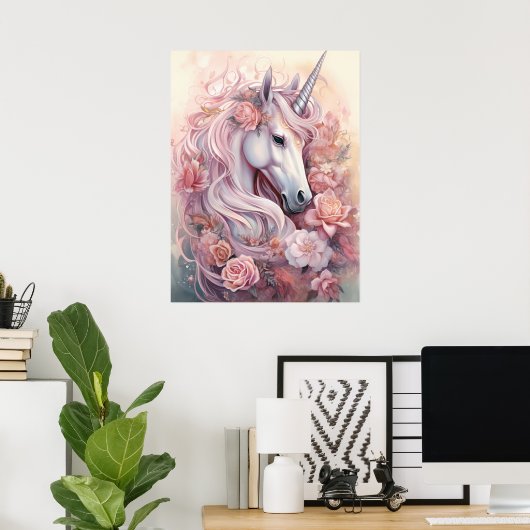 Poster Belle licorne (Bureau à domicile)