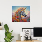 Poster Belle licorne (Bureau à domicile)