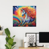 Poster Belle licorne (Bureau à domicile)