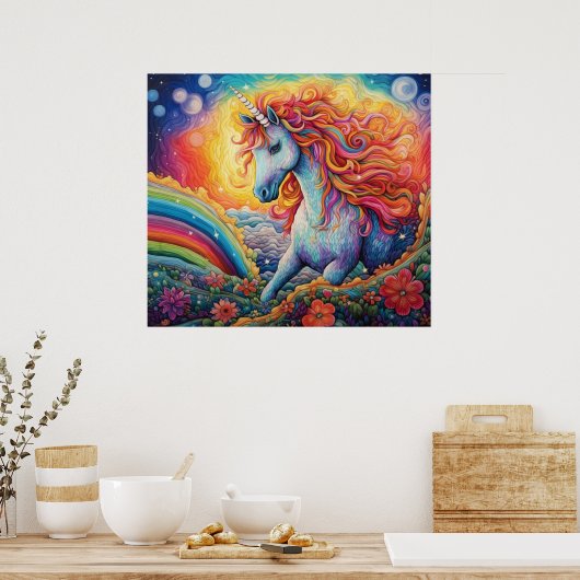 Poster Belle licorne (Cuisine)