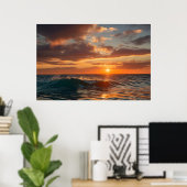 Poster Belle mer au coucher du soleil (Bureau à domicile)