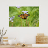 Poster Belle Monarque Papillon Fleur Photographie Art (Cuisine)