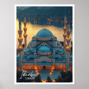 Poster Belle Mosquée Bleue Istanbul Turquie