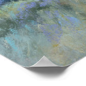 Poster Belle nature Bleu Purple Meadow Paysage Art (Coin)